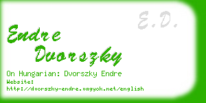 endre dvorszky business card